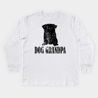 Pugs Dog Grandpa Kids Long Sleeve T-Shirt